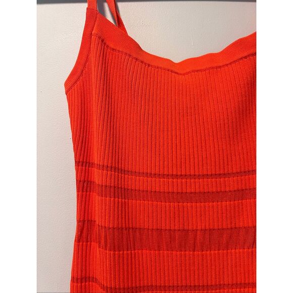 Ramy Brook Women's Orange Sleeveless Shiann Ribbed Knit Midi Dress Large NWOT - Picture 7 of 11